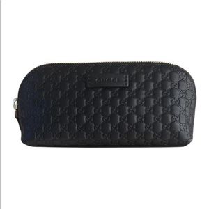 Gucci Leather Micro GG Guccissima Cosmetic Bag